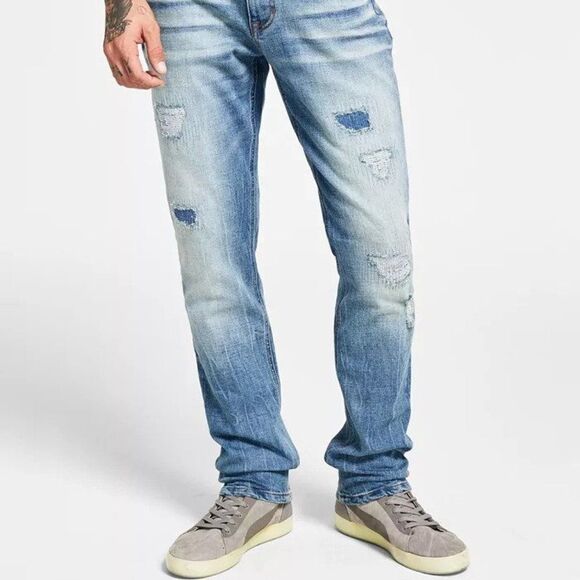 Heroes Motors Men's Slim-Straight Fit Jeans - Picture 2 of 6